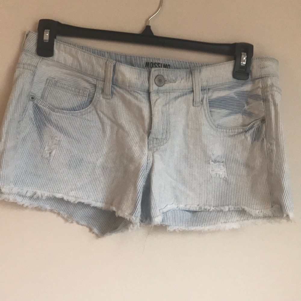 Mossimo blue and white striped shorts
